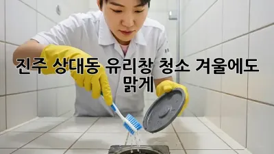 진주 상대동 유리창 청소✨ 겨울에도 맑게! ❄️