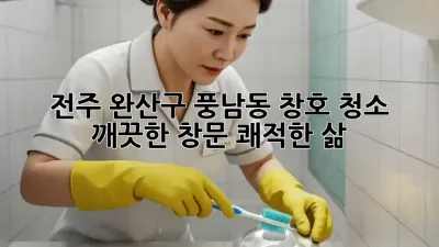 전주 완산구 풍남동 창호 청소: 깨끗한 창문, 쾌적한 삶!